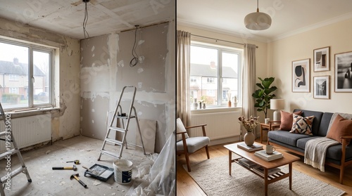 Home Renovation Before and After: Dilapidated Room Transformed into Cozy Living Space