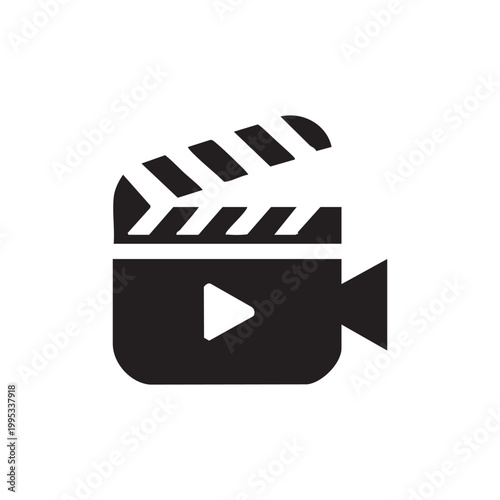 Film icon vector illustration.