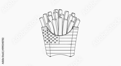 French fries with flag pattern