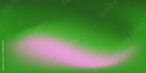 Fotografía Abstract grainy gradient background with soft pink blur on vibrant green, featuring subtle vertical grooves and textured noise