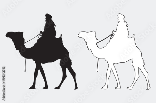 A camel icon silhouette symbol is a minimalist, high-contrast graphic representation of a camel, usually designed in solid black or white for maximum visibility. 