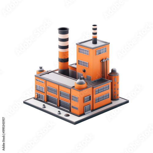 Simple 3D factory model