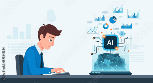 Man Working on Artificial Intelligence.