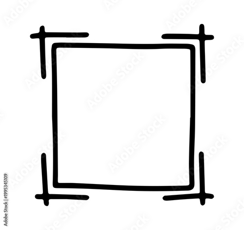 Cute childish QR frame with soft outline, ideal for shops, labels and stickers, scan me prompt included