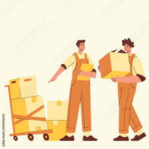 coordinating the moving process illustration
