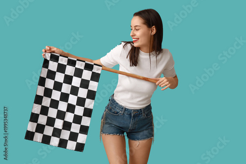Beautiful young woman with ...