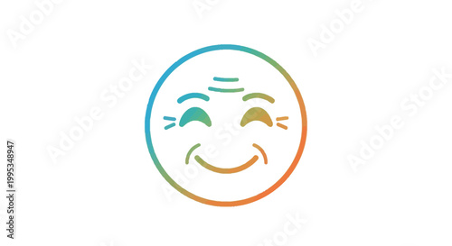 Joyful gradient emoji illustration capturing happiness and positive emotion on a clean white