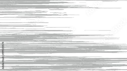 Glitchy digital distortion effect with grey horizontal lines on white background