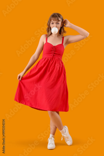 Beautiful young woman with ...