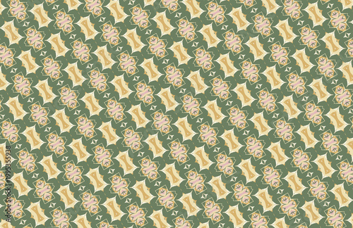 Nature autumn earth geometric abstract motif in sand, ochre, muted clay, pine green