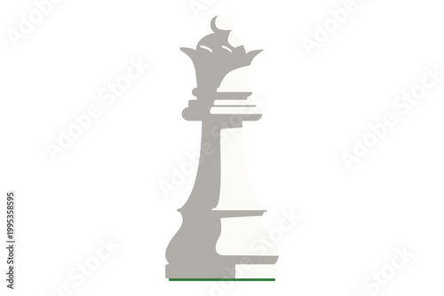 チェス　クイーン　白　駒