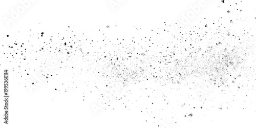 Cuadro en lienzo Black grunge texture with scattered particles on white background vector graphic
