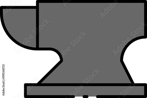 Blacksmiths Anvil Vector Graphic - A Tool for Metalworking and Craftsmanship