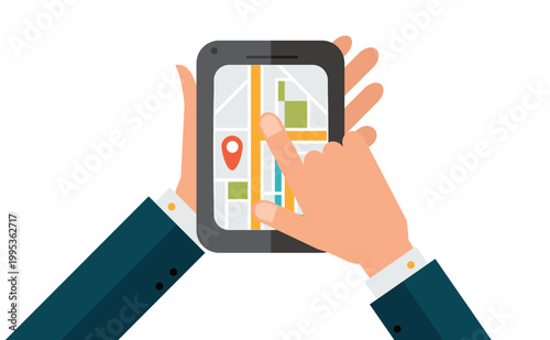 gps colorful illustration