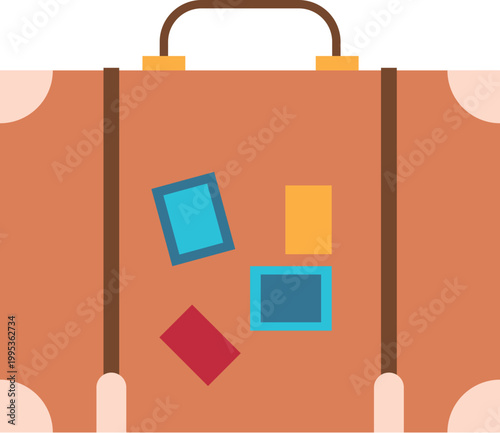 briefcase colorful illustration