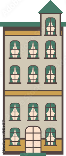 house colorful illustration