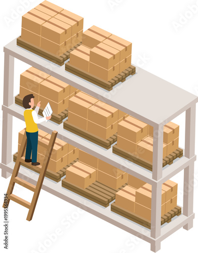 warehouse colorful illustration