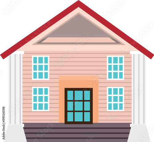 house colorful illustration