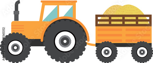 tractor colorful illustration