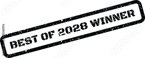 Cuadro en lienzo Grunge textured graphic highlighting an award recipient or winner achievement in