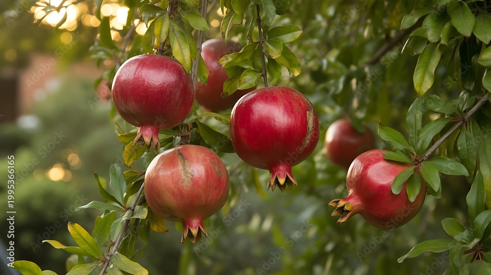 Obraz premium red apples in the garden