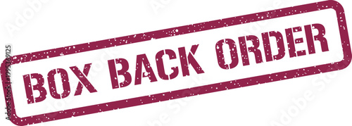 Foto Grunge textured rubber stamp indicating an item is on back order, designed for s