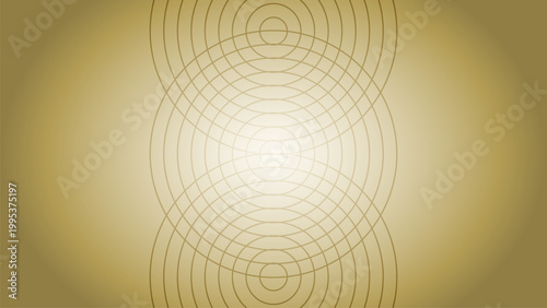 Photos Golden radial glow abstract background with soft gradient light and elegant circ