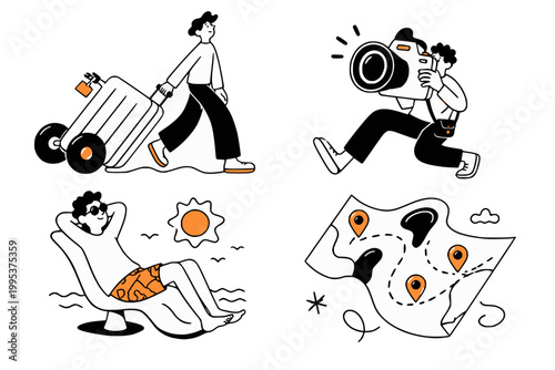 flat illustration of vacation or travel concept