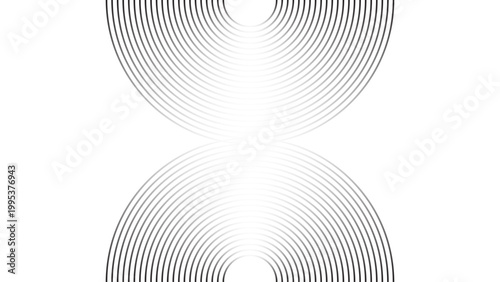 Symmetrical line wave abstract background with optical illusion pattern and minimal monochrome texture