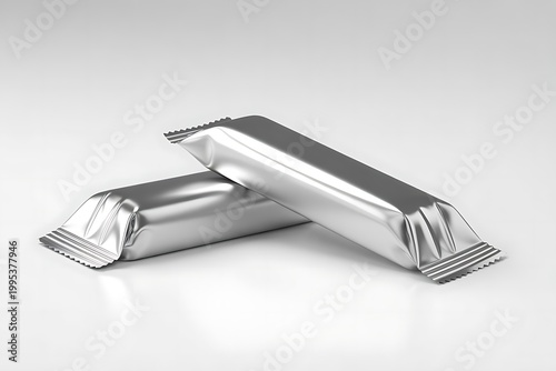Protein Bar and Snack Packaging Mockup, Chocolate Bar Wrapper Mockup, Blank mockup snack bar on white background