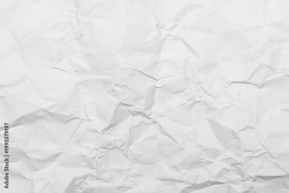 Naklejka premium White Paper Texture background. Crumpled white paper abstract shape background with space paper recycle for text