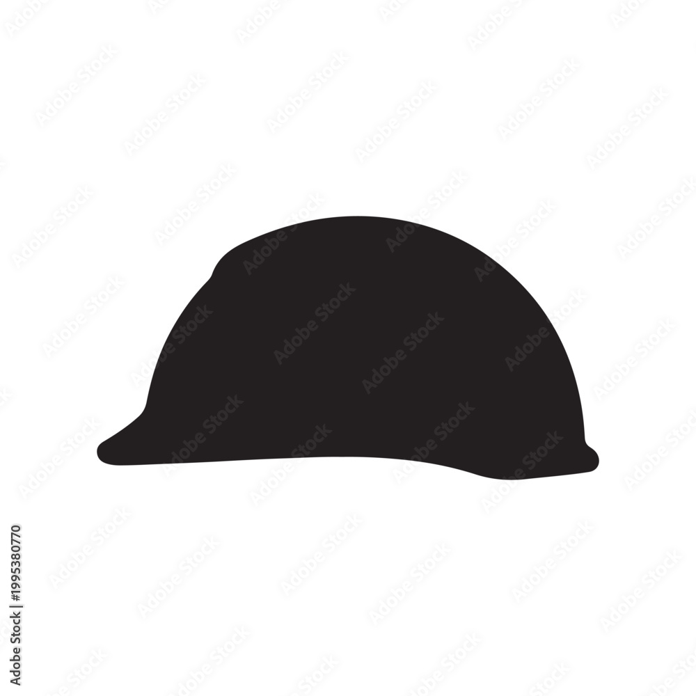 Fototapeta premium Safety helmet silhouette vector flat illustration design.Adobe Illustrator Artwork