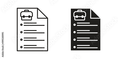 Obraz na płótnie Job description icon line style collection
