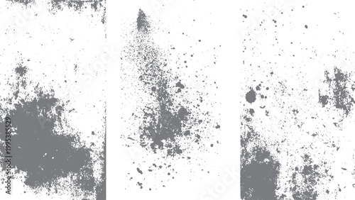 Abstract ink stroke set with rough paint texture Calligraphy brush strokes with grunge ink effect