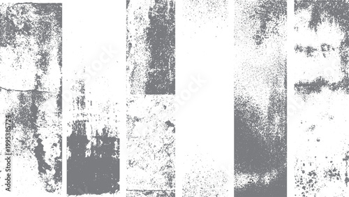 Ink brush line collection with grunge style strokes Rough paint strokes vector with distressed texture