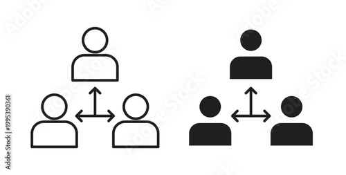 Third party icon design line and solid vector pack on white background