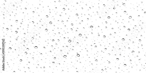 Abstract a close-up of crystal-clear water droplets, delicately clinging to a transparent surface. The image is a study of the ephemeral beauty of water, captured in pristine detail.