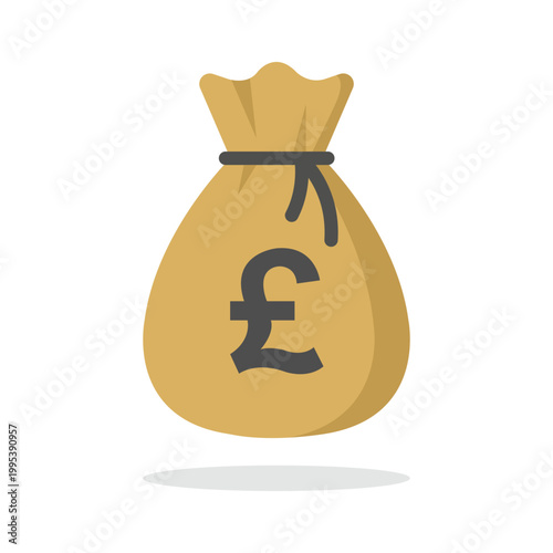 Financial Fortress: A simple illustration of a money bag, the universally recognized symbol of wealth and financial security. This image tells the story of asset protection, savings.