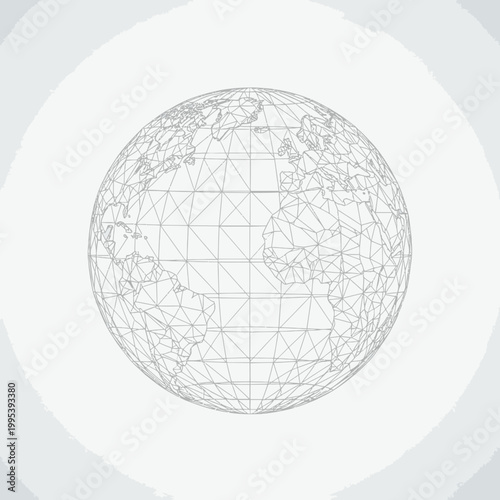 Detailed illustration of the Earth globe.