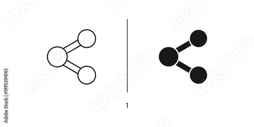 Chemical structure transformation from white to black filled nodes representation