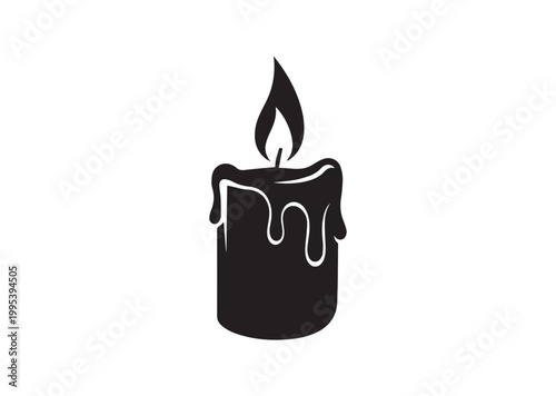 Candle icon, Candle Silhouette vector