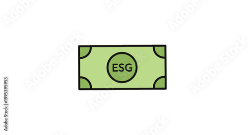 ESG sustainable finance and green investment concept illustration