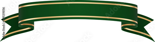 Green and Gold Ribbon Banner
