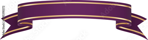 Purple and Gold Ribbon Banner
