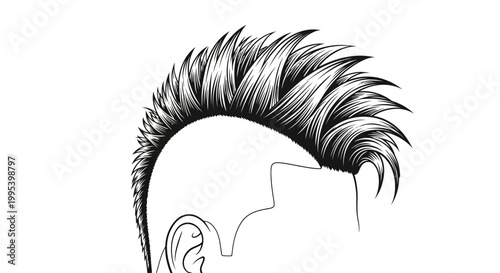 Modern Punk Hairstyle With Undercut And Spiky Top