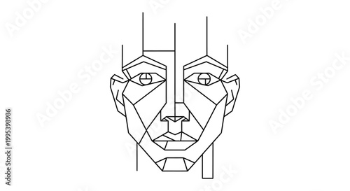 Geometric Face Outline