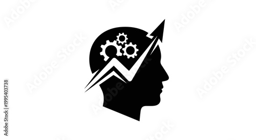 Black silhouette of a human head.
