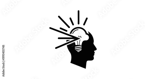 Black silhouette of a human head.