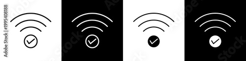 Wifi black and white icon design concept