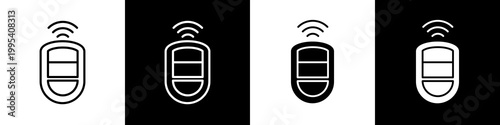 Remote  black and white icon design concept